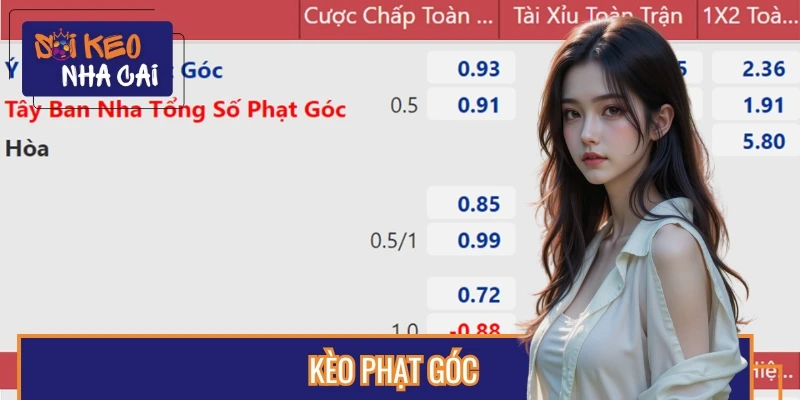Ở kèo phạt góc, bet thủ sẽ đặt cược dựa trên tổng số lần đá phạt